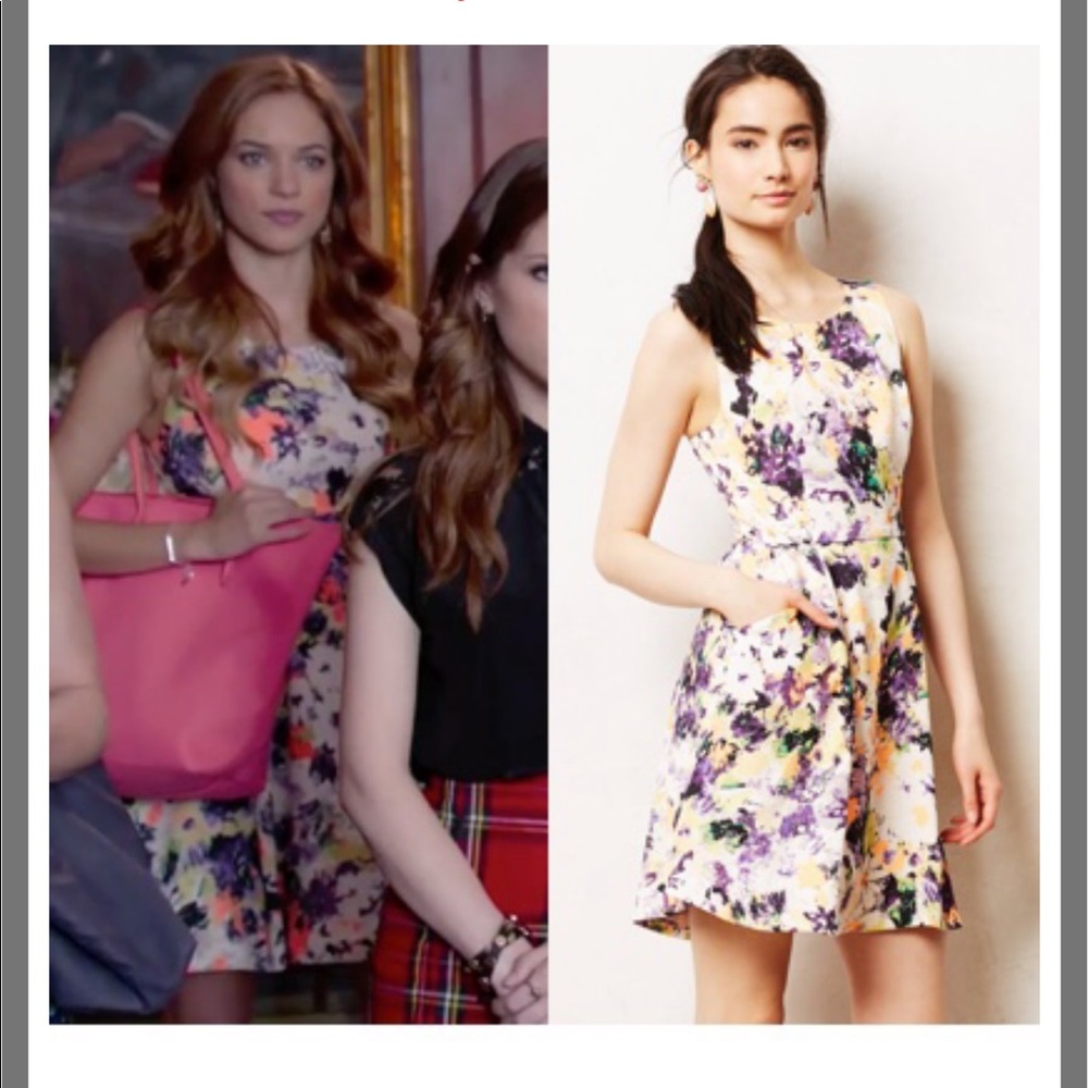 Anthropologie Maeve Floral Watercolor Dress